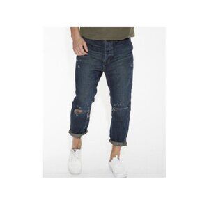 Man x One Teaspoon Mens Cropped Indigo Distressed Mr‎ Browns Jeans Size 34R